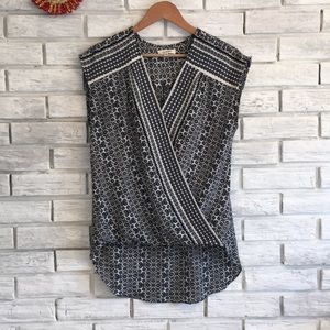 Max Studio Boho Faux Wrap Blouse